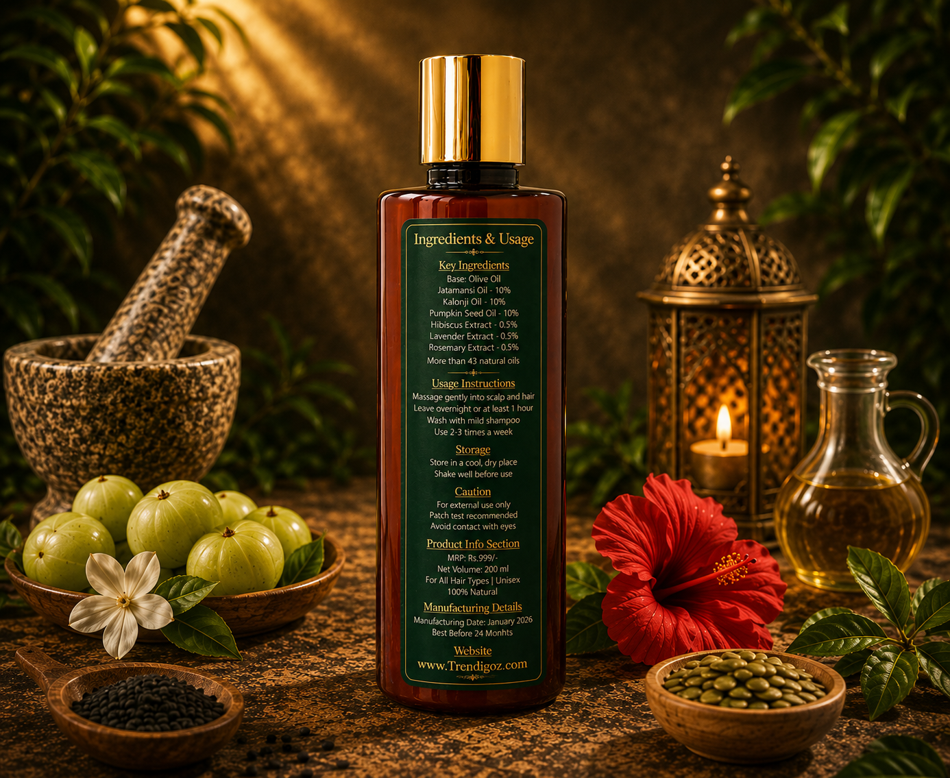 Sukheshom ayurvedic wellness oil 200ml
