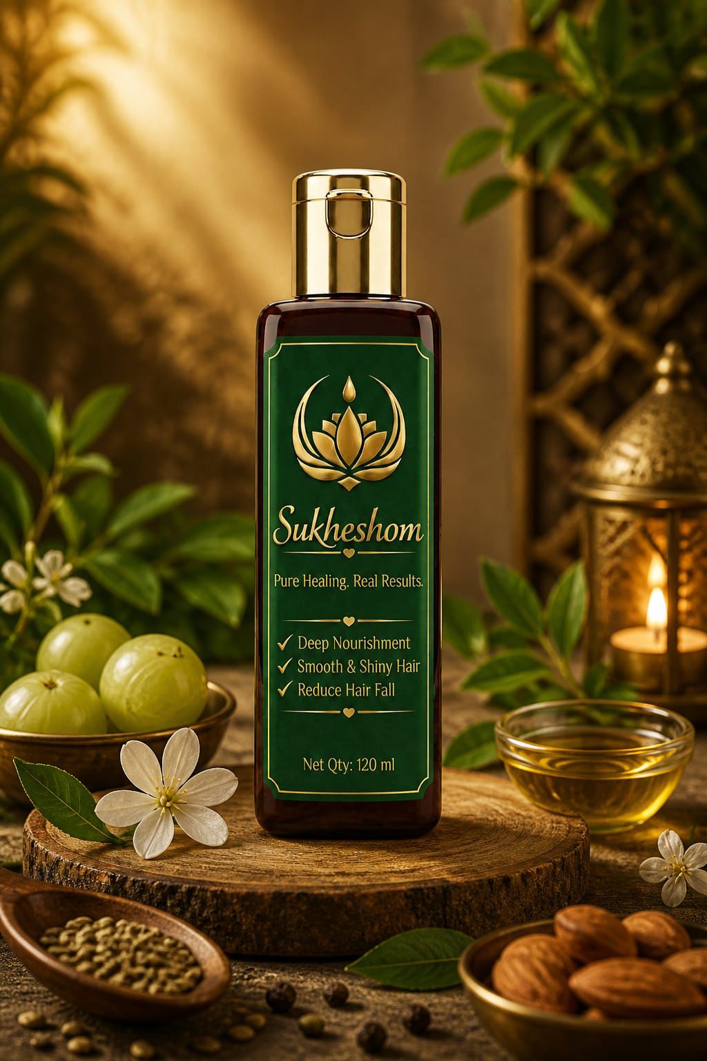 Sukheshom ayurvedic wellness oil 120ml